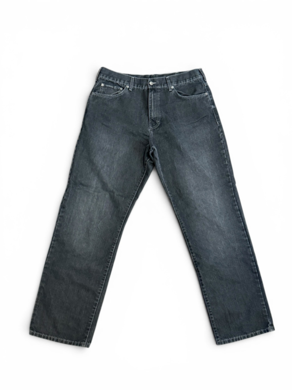 Calvin Klein Jeans Men’s Black Straight Leg Denim Jeans Size 36 Charcoal Wash - Picture 8 of 10